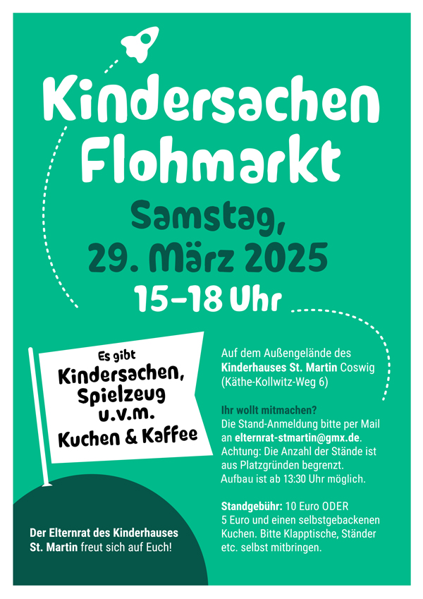 grünes Plakat mit der Aufschrift 